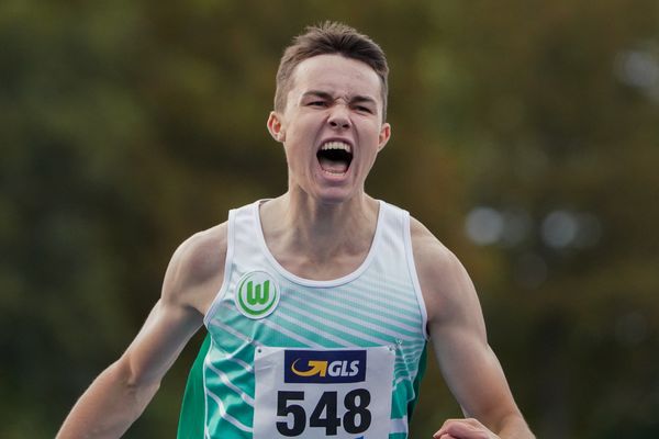 Deutscher U18 Jugendmeister ueber 200m Tobias Morawietz (VfL Wolfsburg) am 05.09.2020 waehrend den deutschen Leichtathletik-Jugendmeisterschaften im Frankenstadion in Heilbronn (Tag2)