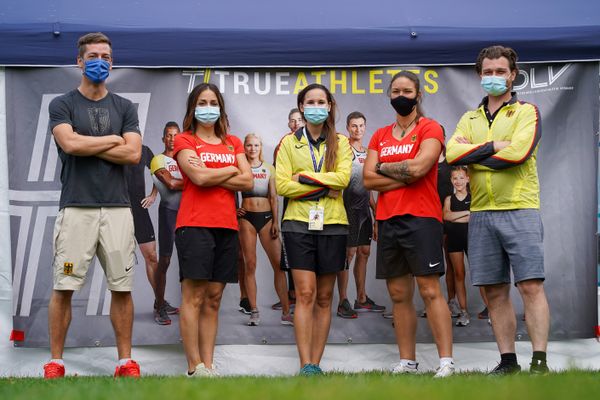 Physioteam am 06.09.2020 waehrend den deutschen Leichtathletik-Jugendmeisterschaften im Frankenstadion in Heilbronn (Tag 3)