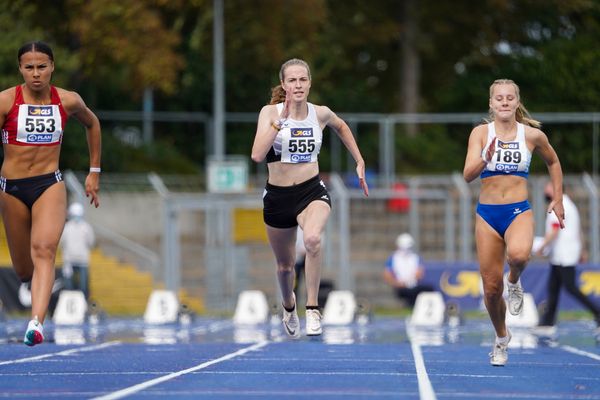 Nele Mueller (LAV Zeven) am 06.09.2020 waehrend den deutschen Leichtathletik-Jugendmeisterschaften im Frankenstadion in Heilbronn (Tag 3)