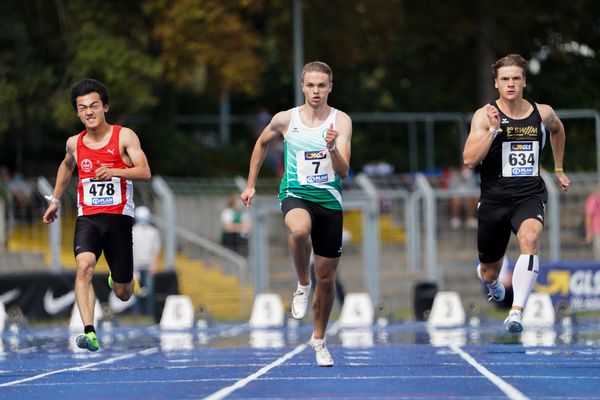 Joshua Ahrens (Eintracht Hildesheim) am 06.09.2020 waehrend den deutschen Leichtathletik-Jugendmeisterschaften im Frankenstadion in Heilbronn (Tag 3)