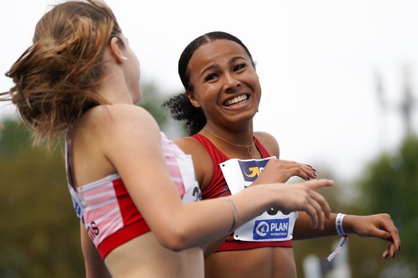 Laura Raquel Mueller (Unterlaender LG) am 06.09.2020 waehrend den deutschen Leichtathletik-Jugendmeisterschaften im Frankenstadion in Heilbronn (Tag 3)