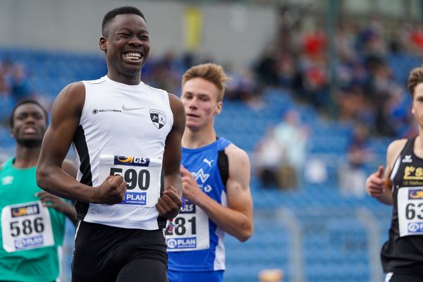 Chidera Onuoha (THC Bruehl) am 06.09.2020 waehrend den deutschen Leichtathletik-Jugendmeisterschaften im Frankenstadion in Heilbronn (Tag 3)