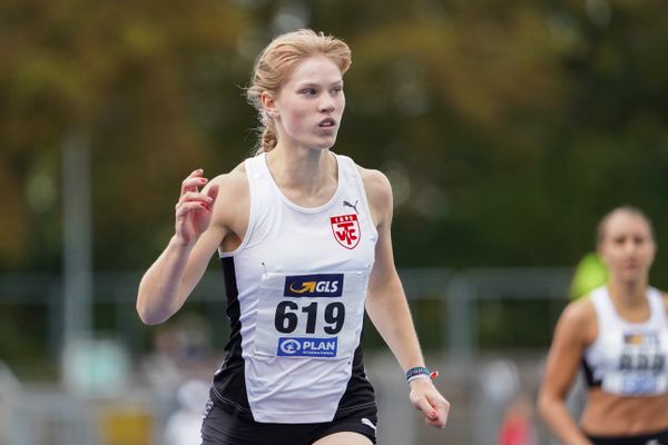 Talea Prepens (TV Cloppenburg) am 06.09.2020 waehrend den deutschen Leichtathletik-Jugendmeisterschaften im Frankenstadion in Heilbronn (Tag 3)