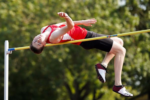 Alexander Bai (MTV Hanstedt) im Hochsprung am 12.09.2020 waehrend den niedersaechsischen Leichtathletik-Landesmeisterschaften im Erika-Fisch-Stadion in Hannover (Tag 1)