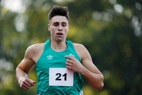 Fabian Riegelsberger (SV Werder Bremen) ueber 400m am 12.09.2020 waehrend den niedersaechsischen Leichtathletik-Landesmeisterschaften im Erika-Fisch-Stadion in Hannover (Tag 1)