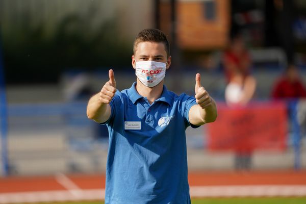 Jan Gutzeit am 13.09.2020 waehrend den niedersaechsischen Leichtathletik-Landesmeisterschaften im Erika-Fisch-Stadion in Hannover (Tag 2)