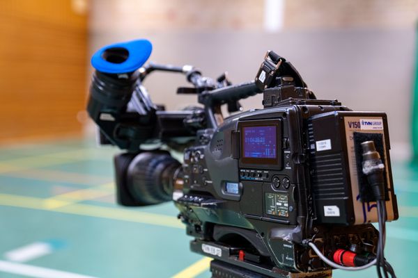 SAT.1 Kamera am 14.12.2020 beim SAT.1 Dreh: Training in Coronazeiten.