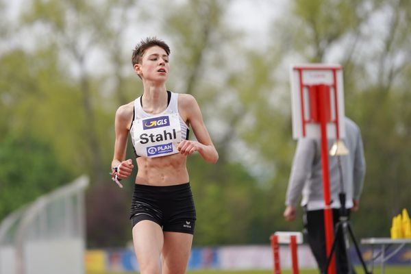 Jasmina Stahl (Hannover 96) am 01.05.2021 waehrend der Deutschen Meisterschaften Langstrecke im Otto-Schott-Sportzentrum in Mainz