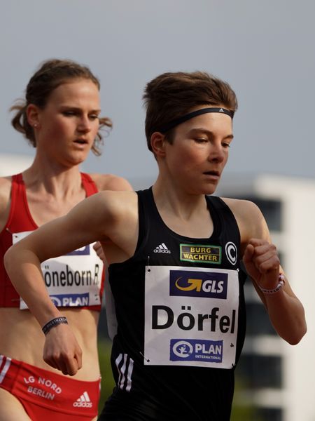 Blanka Doerfel (SCC Berlin) am 01.05.2021 waehrend der Deutschen Meisterschaften Langstrecke im Otto-Schott-Sportzentrum in Mainz