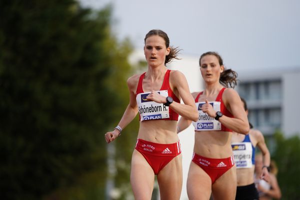 Rabea Schoeneborn (LG Nord Berlin) am 01.05.2021 waehrend der Deutschen Meisterschaften Langstrecke im Otto-Schott-Sportzentrum in Mainz