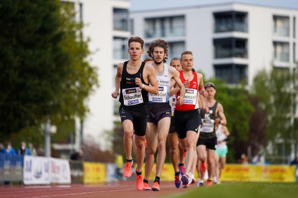 Jannik Schaufler (MTG Mannheim) am 01.05.2021 waehrend der Deutschen Meisterschaften Langstrecke im Otto-Schott-Sportzentrum in Mainz