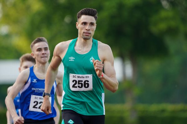 Fabian Riegelsberger (SV Werder Bremen) ueber 800m am 29.05.2021 waehrend des Frank Ruediger Sportfestes auf dem Carl-Starcke-Platz in Melle