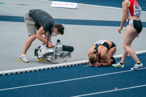 Alexandra Burghardt (LG Gendorf Wacker Burghausen) am 05.06.2021 waehrend den deutschen Leichtathletik-Meisterschaften 2021 im Eintracht-Stadion in Braunschweig