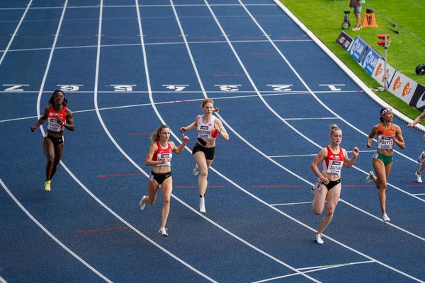 Talea Prepens (TV Cloppenburg) im 100m Vorlauf am 05.06.2021 waehrend den deutschen Leichtathletik-Meisterschaften 2021 im Eintracht-Stadion in Braunschweig