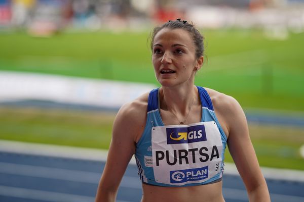 Maria Purtsa (LAC Erdgas Chemnitz) am 05.06.2021 waehrend den deutschen Leichtathletik-Meisterschaften 2021 im Eintracht-Stadion in Braunschweig