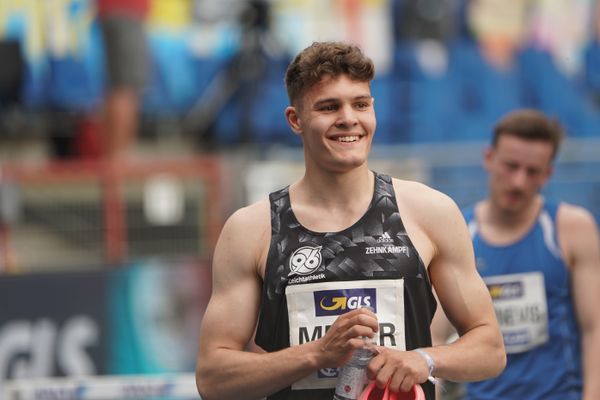 Marcel Meyer (Hannover 96) nach dem Vorlauf ueber 400m am 05.06.2021 waehrend den deutschen Leichtathletik-Meisterschaften 2021 im Eintracht-Stadion in Braunschweig