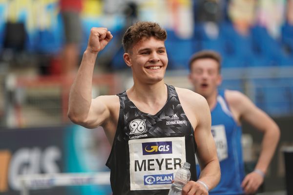 Marcel Meyer (Hannover 96) nach dem Vorlauf ueber 400m am 05.06.2021 waehrend den deutschen Leichtathletik-Meisterschaften 2021 im Eintracht-Stadion in Braunschweig