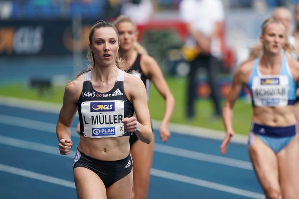 Laura Mueller (SV GO! Saar 05) am 05.06.2021 waehrend den deutschen Leichtathletik-Meisterschaften 2021 im Eintracht-Stadion in Braunschweig