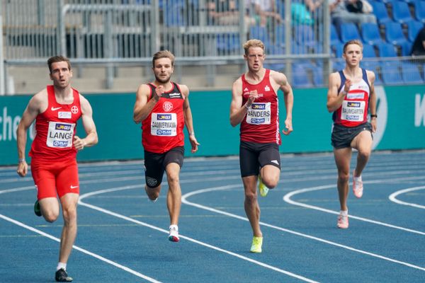 Fabian Dammermann (LG Osnabrueck) neben im Vorlauf am 05.06.2021 waehrend den deutschen Leichtathletik-Meisterschaften 2021 im Eintracht-Stadion in Braunschweig