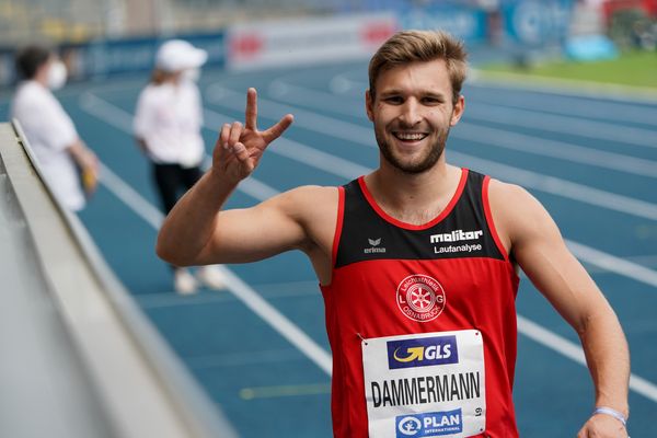 Fabian Dammermann (LG Osnabrueck) im Vorlauf am 05.06.2021 waehrend den deutschen Leichtathletik-Meisterschaften 2021 im Eintracht-Stadion in Braunschweig