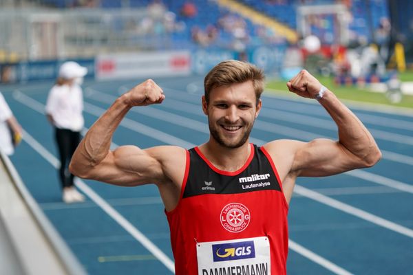 Fabian Dammermann (LG Osnabrueck) im Vorlauf am 05.06.2021 waehrend den deutschen Leichtathletik-Meisterschaften 2021 im Eintracht-Stadion in Braunschweig