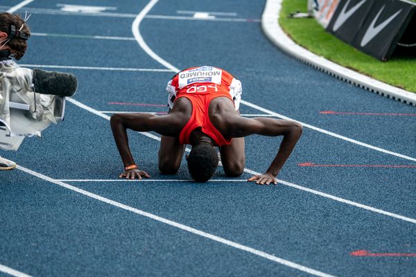 Mohamed Mohumed (LG Olympia Dortmund) am 05.06.2021 waehrend den deutschen Leichtathletik-Meisterschaften 2021 im Eintracht-Stadion in Braunschweig