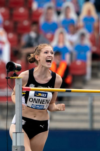 Imke Onnen (Hannover 96) am 05.06.2021 waehrend den deutschen Leichtathletik-Meisterschaften 2021 im Eintracht-Stadion in Braunschweig