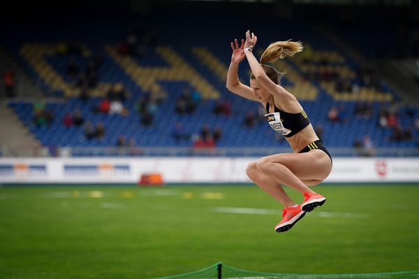 Merle Homeier (LG Goettingen) am 06.06.2021 waehrend den deutschen Leichtathletik-Meisterschaften 2021 im Eintracht-Stadion in Braunschweig