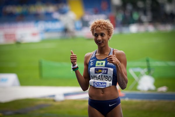 Malaika Mihambo (LG Kurpfalz) am 06.06.2021 waehrend den deutschen Leichtathletik-Meisterschaften 2021 im Eintracht-Stadion in Braunschweig