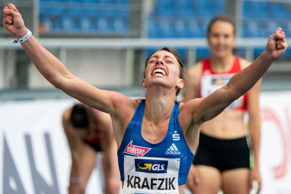 Carolina Krafzik (VfL Sindelfingen) am 06.06.2021 waehrend den deutschen Leichtathletik-Meisterschaften 2021 im Eintracht-Stadion in Braunschweig