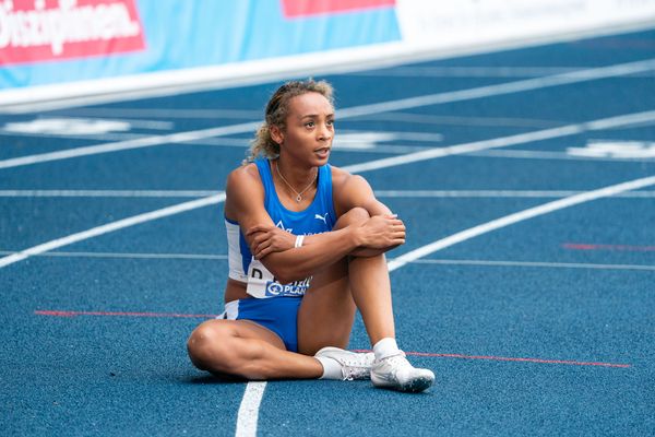 Djamila Boehm (TV Wattenscheid 01) am 06.06.2021 waehrend den deutschen Leichtathletik-Meisterschaften 2021 im Eintracht-Stadion in Braunschweig