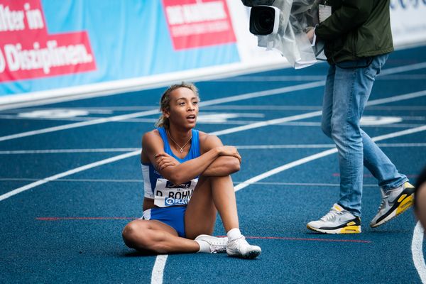 Djamila Boehm (TV Wattenscheid 01) am 06.06.2021 waehrend den deutschen Leichtathletik-Meisterschaften 2021 im Eintracht-Stadion in Braunschweig