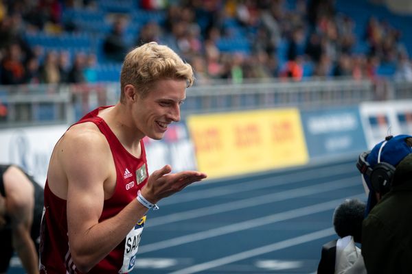 Manuel Sanders (LG Olympia Dortmund) gewinnt die 400m am 06.06.2021 waehrend den deutschen Leichtathletik-Meisterschaften 2021 im Eintracht-Stadion in Braunschweig