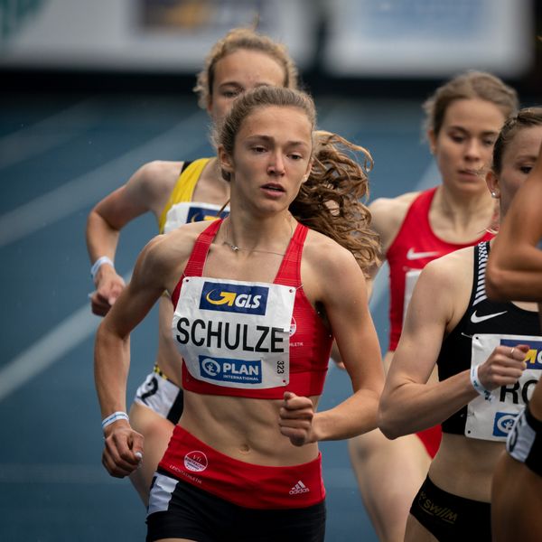 Sarah Fleur Schulze (VfL Eintracht Hannover) am 06.06.2021 waehrend den deutschen Leichtathletik-Meisterschaften 2021 im Eintracht-Stadion in Braunschweig