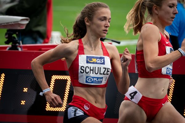 Sarah Fleur Schulze (VfL Eintracht Hannover) am 06.06.2021 waehrend den deutschen Leichtathletik-Meisterschaften 2021 im Eintracht-Stadion in Braunschweig