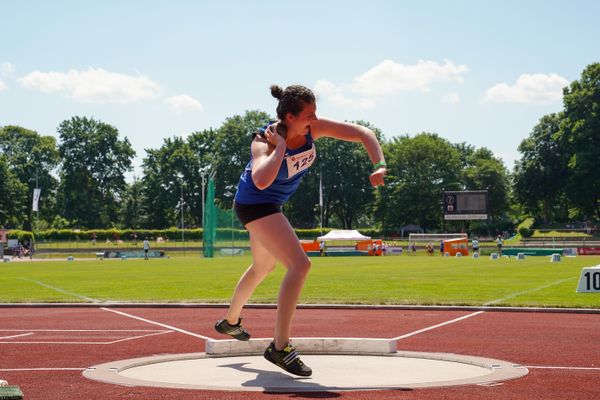 Jana Schmidt (BTB Oldenburg) am 19.06.2021 waehrend den NLV + BLV Landesmeisterschaften im Jahnstadion in Göttingen