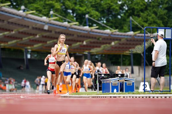 Xenia Krebs (VfL Loeningen) am 20.06.2021 waehrend den NLV + BLV Landesmeisterschaften im Jahnstadion in Göttingen