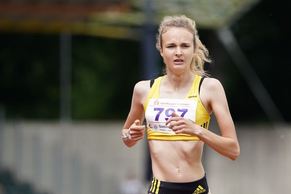 Xenia Krebs (VfL Loeningen) am 20.06.2021 waehrend den NLV + BLV Landesmeisterschaften im Jahnstadion in Göttingen