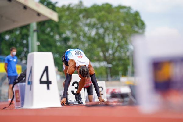 Jordan Gordon (OTB Osnabrueck) am 26.06.2021 waehrend den deutschen U23 Leichtathletik-Meisterschaften 2021 im Stadion Oberwerth in Koblenz