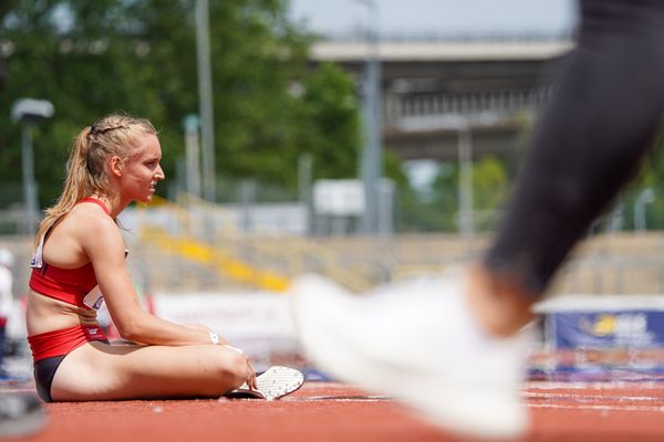 Svenja Pape (VfL Eintracht Hannover) im 400m Vorlauf am 26.06.2021 waehrend den deutschen U23 Leichtathletik-Meisterschaften 2021 im Stadion Oberwerth in Koblenz