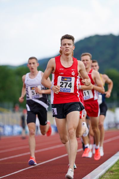 Elias Schreml (LG Olympia Dortmund) am 26.06.2021 waehrend den deutschen U23 Leichtathletik-Meisterschaften 2021 im Stadion Oberwerth in Koblenz