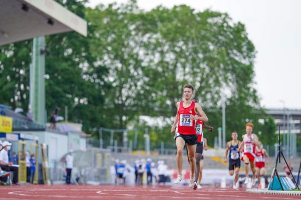 Elias Schreml (LG Olympia Dortmund) am 26.06.2021 waehrend den deutschen U23 Leichtathletik-Meisterschaften 2021 im Stadion Oberwerth in Koblenz