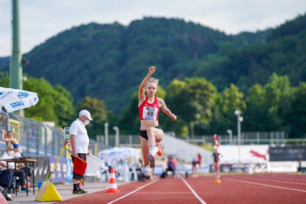 Imke Daalmann (TSV Bayer 04 Leverkusen) im Dreisprung am 26.06.2021 waehrend den deutschen U23 Leichtathletik-Meisterschaften 2021 im Stadion Oberwerth in Koblenz