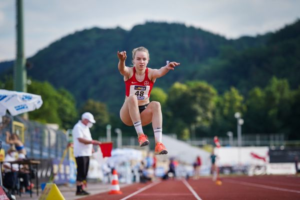 Imke Daalmann (TSV Bayer 04 Leverkusen) im Dreisprung am 26.06.2021 waehrend den deutschen U23 Leichtathletik-Meisterschaften 2021 im Stadion Oberwerth in Koblenz