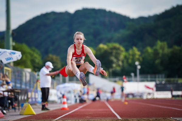 Imke Daalmann (TSV Bayer 04 Leverkusen) im Dreisprung am 26.06.2021 waehrend den deutschen U23 Leichtathletik-Meisterschaften 2021 im Stadion Oberwerth in Koblenz