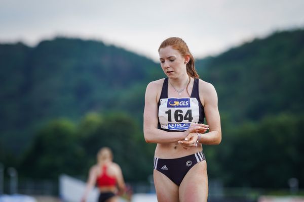 Sarah-Michelle Kudla (SCC Berlin) im Dreisprung am 26.06.2021 waehrend den deutschen U23 Leichtathletik-Meisterschaften 2021 im Stadion Oberwerth in Koblenz