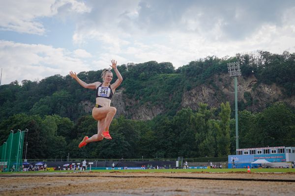 Kira Wittmann (LG Goettingen) im Dreisprung am 26.06.2021 waehrend den deutschen U23 Leichtathletik-Meisterschaften 2021 im Stadion Oberwerth in Koblenz