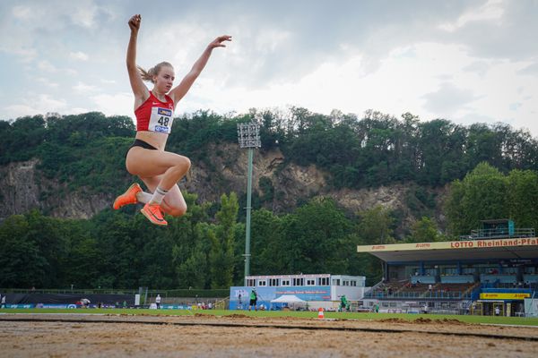 Imke Daalmann (TSV Bayer 04 Leverkusen) im Dreisprung am 26.06.2021 waehrend den deutschen U23 Leichtathletik-Meisterschaften 2021 im Stadion Oberwerth in Koblenz