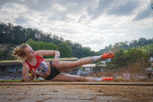 Imke Daalmann (TSV Bayer 04 Leverkusen) im Dreisprung am 26.06.2021 waehrend den deutschen U23 Leichtathletik-Meisterschaften 2021 im Stadion Oberwerth in Koblenz