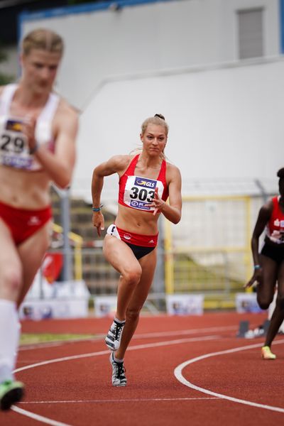 Luna Thiel (VfL Eintracht Hannover) im 400m Finale am 27.06.2021 waehrend den deutschen U23 Leichtathletik-Meisterschaften 2021 im Stadion Oberwerth in Koblenz